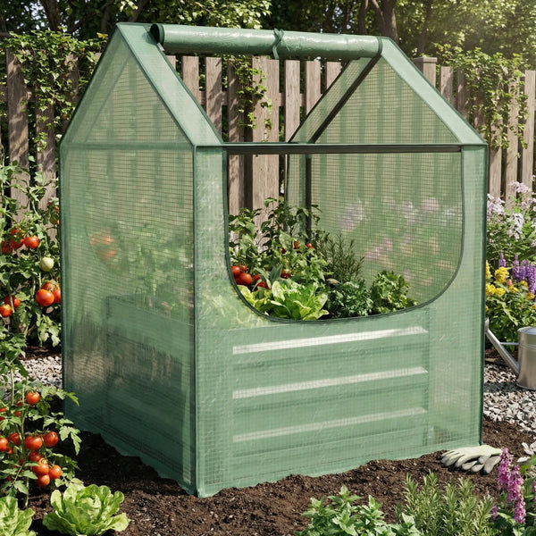 2-in-1 Raised Planter Box & Greenhouse Cover