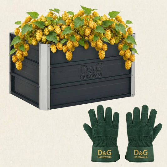 Galvanised Steel Herb Garden Planter Box 66cm Dark Grey