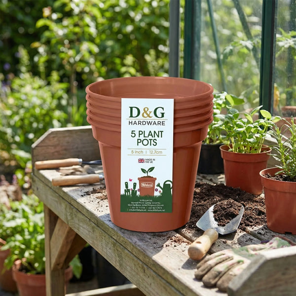 Set of 3 Heavy Duty 12.7cm Garden Pots